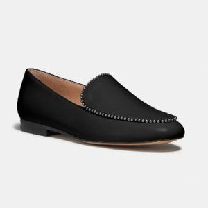 COACH HARPER BEAD LEATHER LOAFER